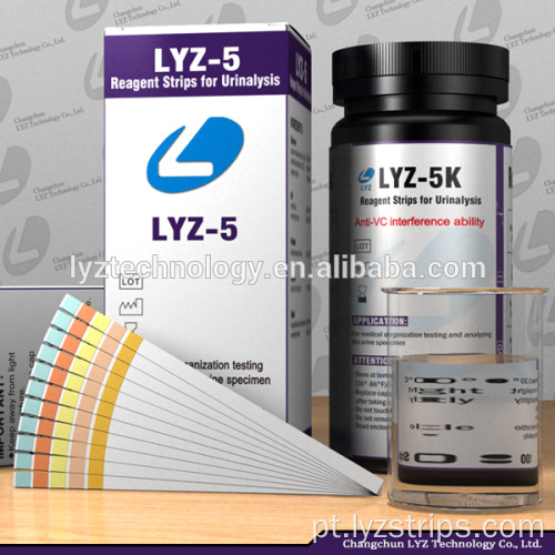 Teste de parâmetro LYZ 5 Tira de reagente para análise de urina